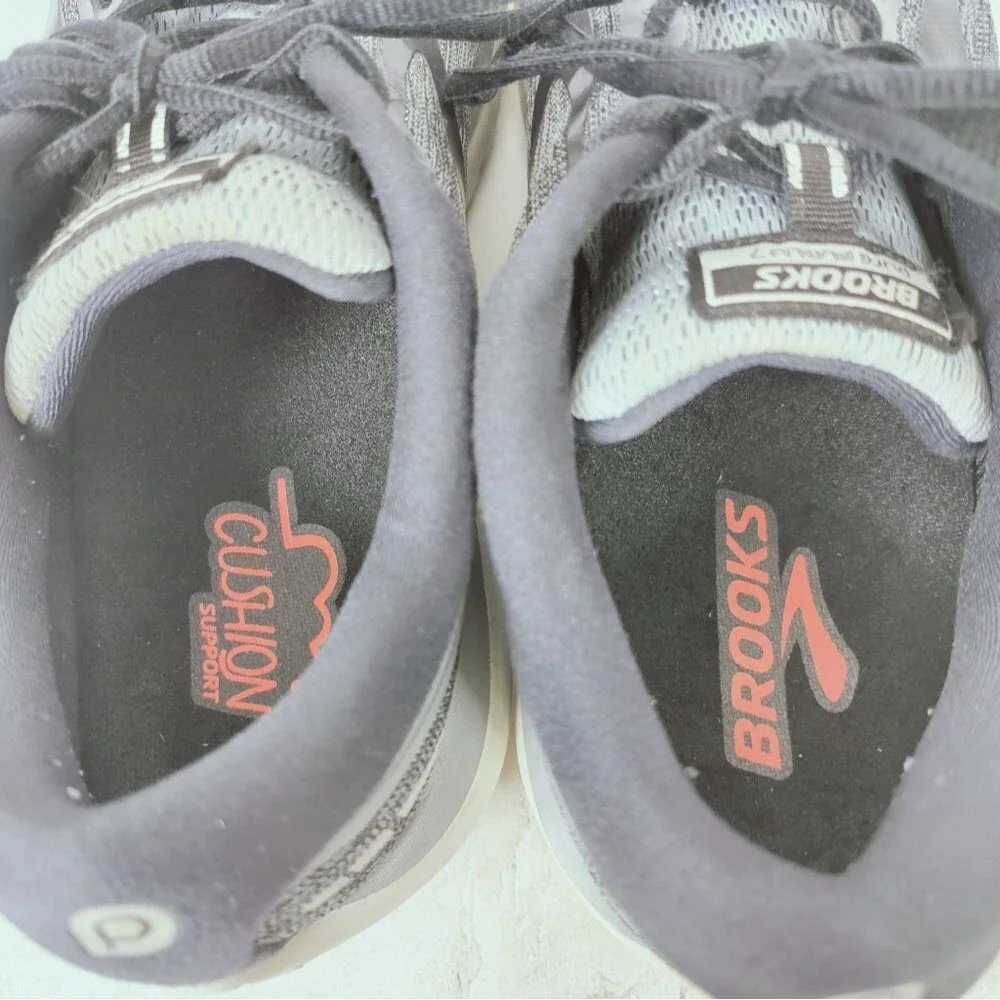 Brooks Men's PureFlow 7 Grey Black Running Shoes Athletic Sneakers, Sz 10.5